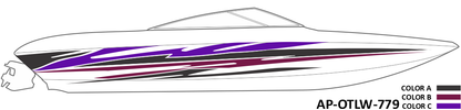 AP-OTLW-779 - Outlaw Series 3 Color Vinyl Boat Graphics Kit