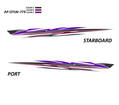 AP-OTLW-779 - Outlaw Series 3 Color Vinyl Boat Graphics Kit