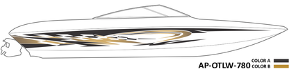AP-OTLW-780 - Outlaw Series 2 Color Vinyl Boat Graphics Kit