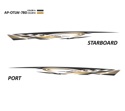 AP-OTLW-780 - Outlaw Series 2 Color Vinyl Boat Graphics Kit