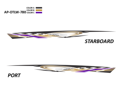 AP-OTLW-780 - Outlaw Series 3 Color Vinyl Boat Graphics Kit