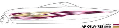 AP-OTLW-785 - Outlaw Series 2 Color Vinyl Boat Graphics Kit