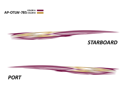 AP-OTLW-785 - Outlaw Series 2 Color Vinyl Boat Graphics Kit