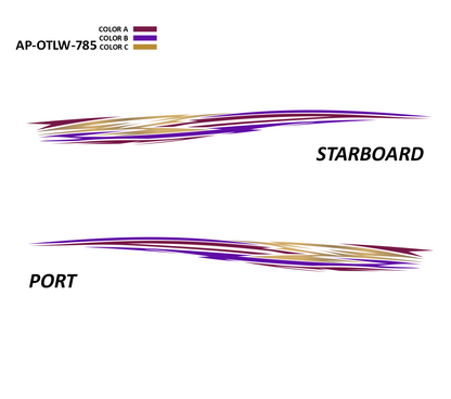 AP-OTLW-785 - Outlaw Series 3 Color Vinyl Boat Graphics Kit