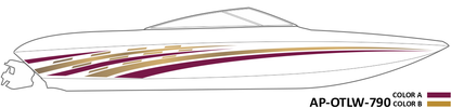 AP-OTLW-790 - Outlaw Series 2 Color Vinyl Boat Graphics Kit