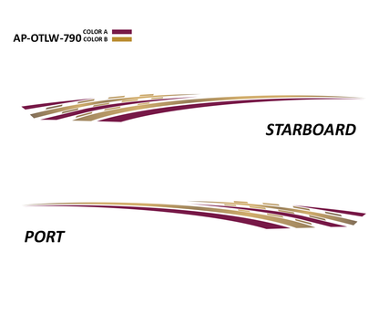 AP-OTLW-790 - Outlaw Series 2 Color Vinyl Boat Graphics Kit