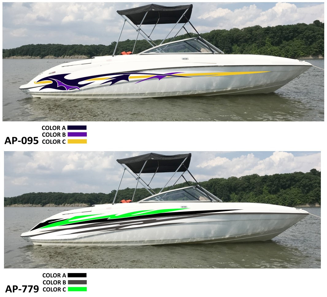 photoproofs for customer showing graphics on boat
