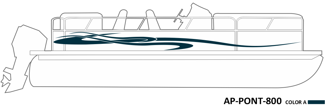 AP-PONT-800 - Pontoon Series 1 Color Vinyl Boat Graphics Kit