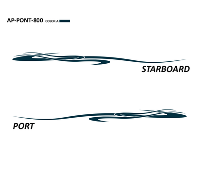 AP-PONT-800 - Pontoon Series 1 Color Vinyl Boat Graphics Kit