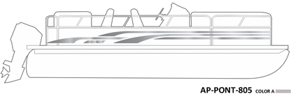 AP-PONT-805 - Pontoon Series 1 Color Vinyl Boat Graphics Kit