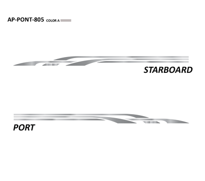 AP-PONT-805 - Pontoon Series 1 Color Vinyl Boat Graphics Kit