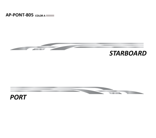 AP-PONT-805 - Pontoon Series 1 Color Vinyl Boat Graphics Kit
