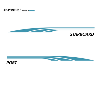 AP-PONT-815 - Pontoon Series 1 Color Vinyl Boat Graphics Kit