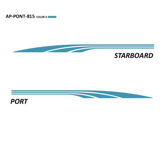 AP-PONT-815 - Pontoon Series 1 Color Vinyl Boat Graphics Kit