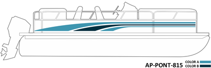 AP-PONT-815 - Pontoon Series 2 Color Vinyl Boat Graphics Kit