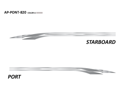 AP-PONT-820 - Pontoon Series 1 Color Vinyl Boat Graphics Kit