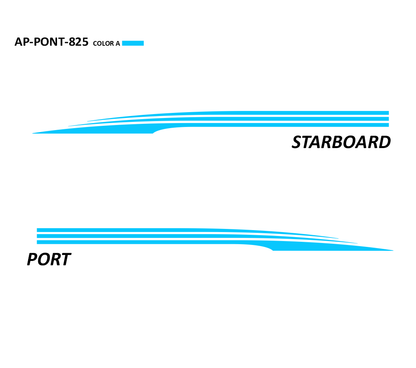 AP-PONT-825 - Pontoon Series 1 Color Vinyl Boat Graphics Kit