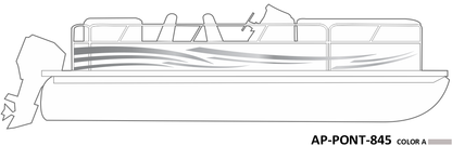 AP-PONT-845 Pontoon Series 1 Color Vinyl Boat Graphics Kit