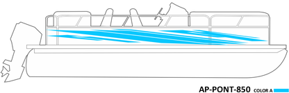AP-PONT-850 Pontoon Series 1 Color Vinyl Boat Graphics Kit
