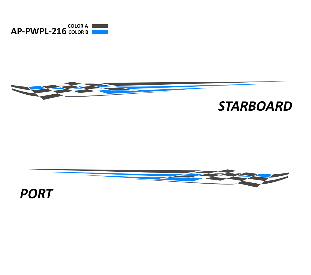 AP-PWPL-216 - Powerplay Series 2 Color Vinyl Boat Graphics Kit