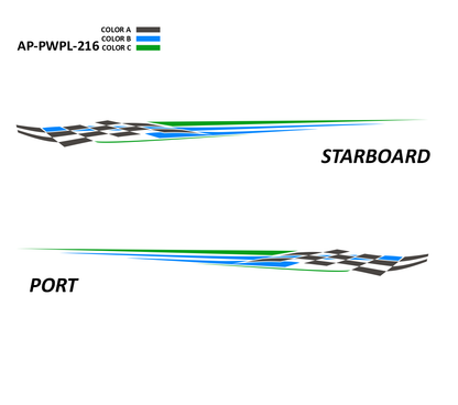 AP-PWPL-216 - Powerplay Series 3 Color Vinyl Boat Graphics Kit