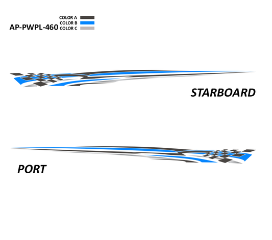 AP-PWPL-460 - Powerplay Series 3 Color Vinyl Boat Graphics Kit
