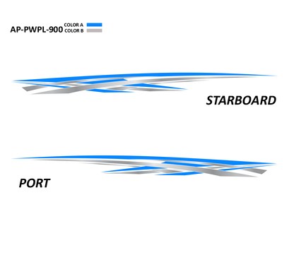 AP-PWPL-900 Powerplay Series 2 Color Vinyl Boat Graphics Kit