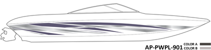 AP-PWPL-901 Powerplay Series 2 Color Vinyl Boat Graphics Kit