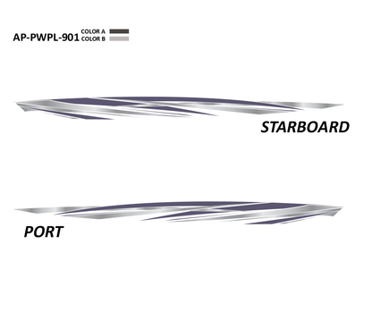 AP-PWPL-901 Powerplay Series 2 Color Vinyl Boat Graphics Kit