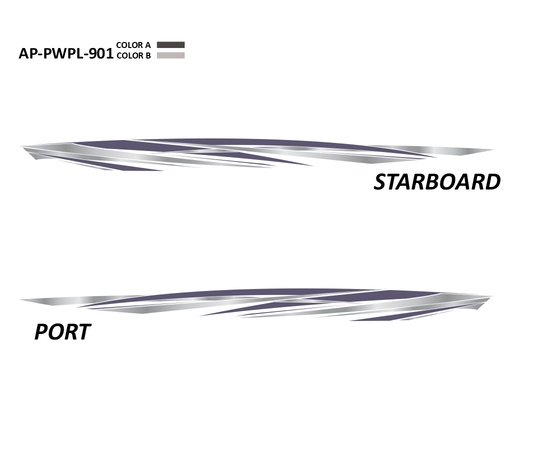 AP-PWPL-901 Powerplay Series 2 Color Vinyl Boat Graphics Kit