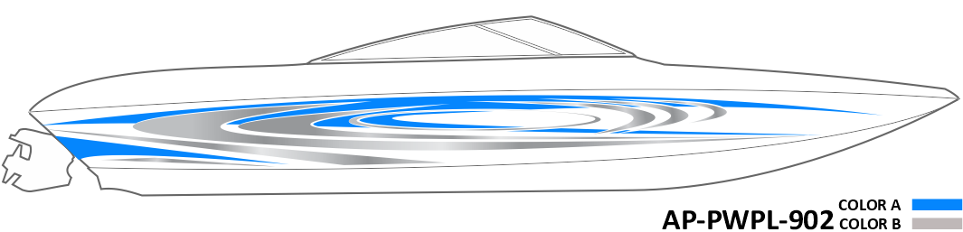 AP-PWPL-902 - Powerplay Series 2 Color Vinyl Boat Graphics Kit