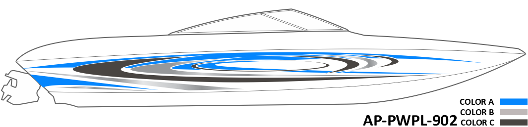 AP-PWPL-902 - Powerplay Series 3 Color Vinyl Boat Graphics Kit