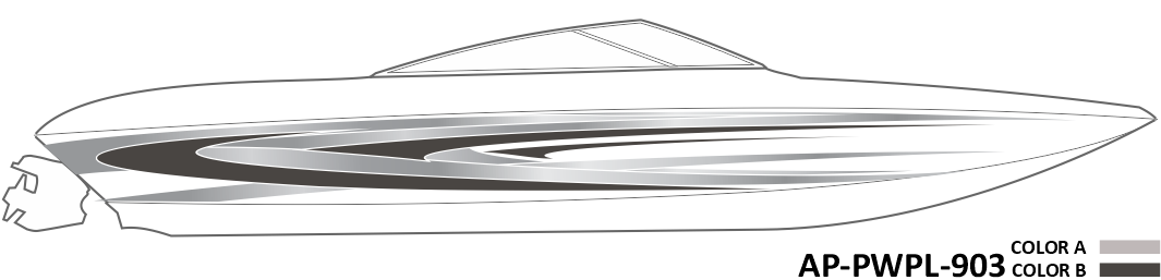 AP-PWPL-903 - Powerplay Series 2 Color Vinyl Boat Graphics Kit