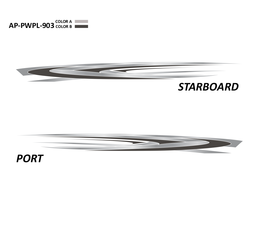 AP-PWPL-903 - Powerplay Series 2 Color Vinyl Boat Graphics Kit