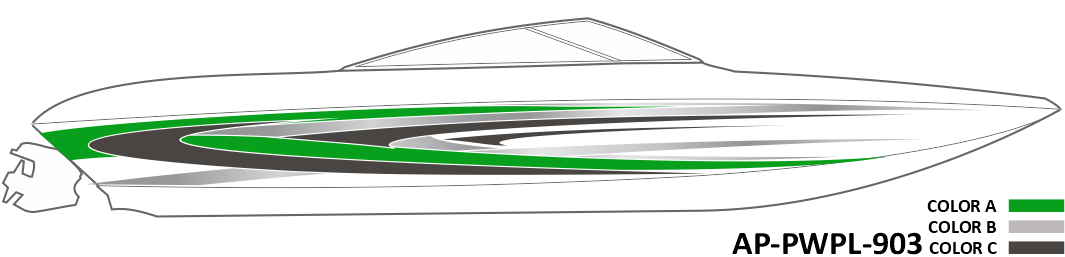 AP-PWPL-903 - Powerplay Series 3 Color Vinyl Boat Graphics Kit