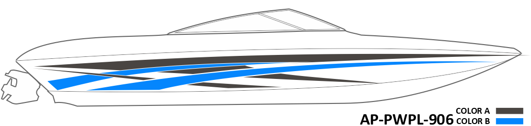 AP-PWPL-906 Powerplay Series 2 Color Vinyl Boat Graphics Kit
