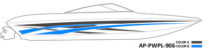 AP-PWPL-906 Powerplay Series 2 Color Vinyl Boat Graphics Kit