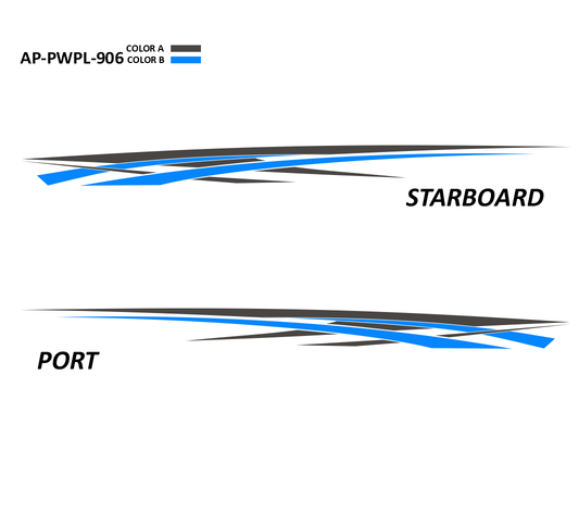 AP-PWPL-906 Powerplay Series 2 Color Vinyl Boat Graphics Kit