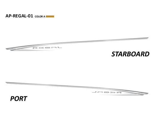 AP-REGAL-01 - Regal Series 1 Color Vinyl Boat Graphics Kit