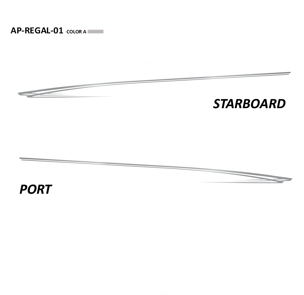 AP-REGAL-01 - Regal Series 1 Color Vinyl Boat Graphics Kit