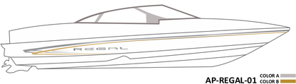 AP-REGAL-01 - Regal Series 2 Color Vinyl Boat Graphics Kit