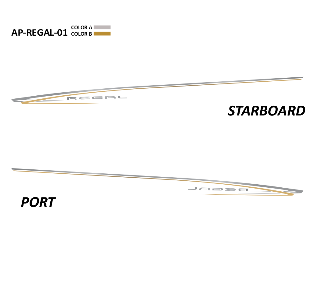 AP-REGAL-01 - Regal Series 2 Color Vinyl Boat Graphics Kit