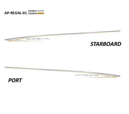 AP-REGAL-01 - Regal Series 2 Color Vinyl Boat Graphics Kit