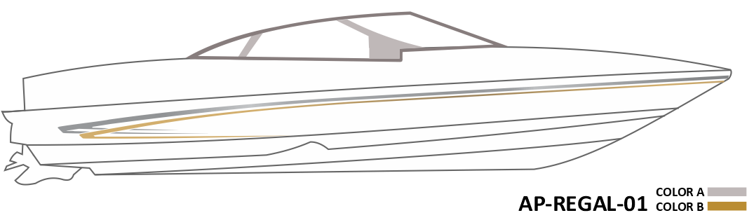 AP-REGAL-01 - Regal Series 2 Color Vinyl Boat Graphics Kit