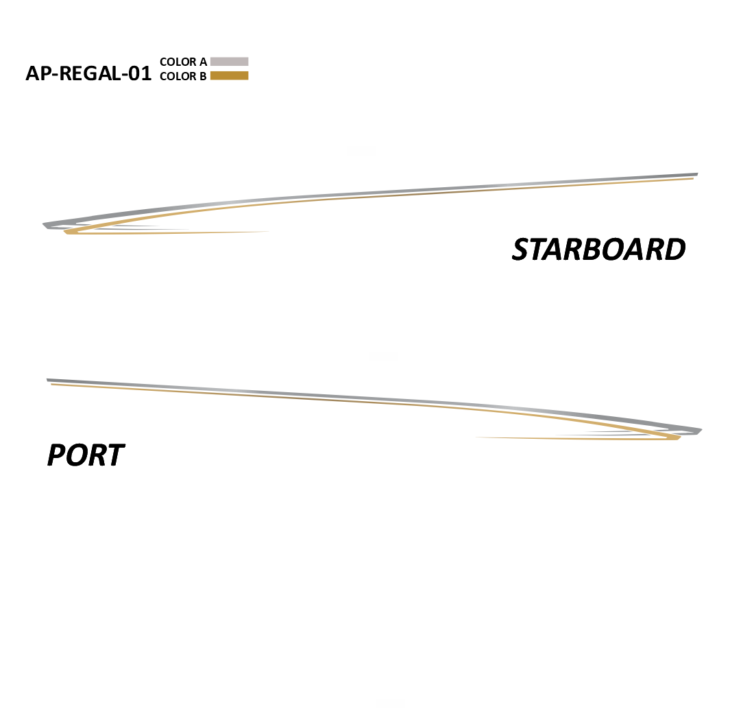 AP-REGAL-01 - Regal Series 2 Color Vinyl Boat Graphics Kit