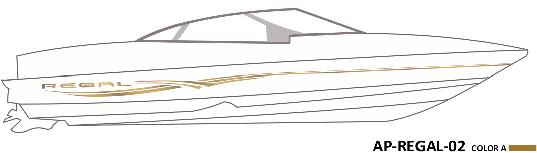 AP-REGAL-02 - Regal Series 1 Color Vinyl Boat Graphics Kit
