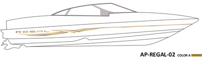 AP-REGAL-02 - Regal Series 1 Color Vinyl Boat Graphics Kit