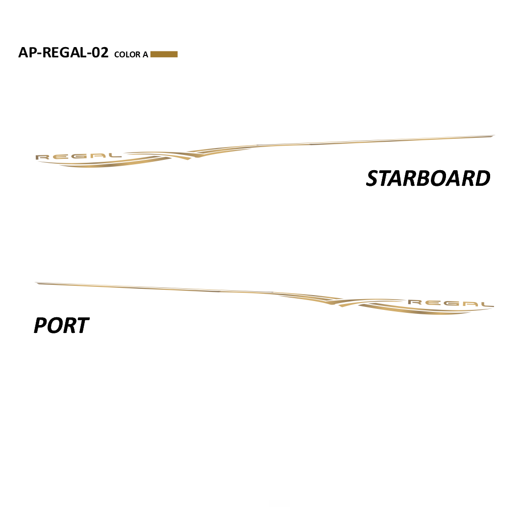 AP-REGAL-02 - Regal Series 1 Color Vinyl Boat Graphics Kit