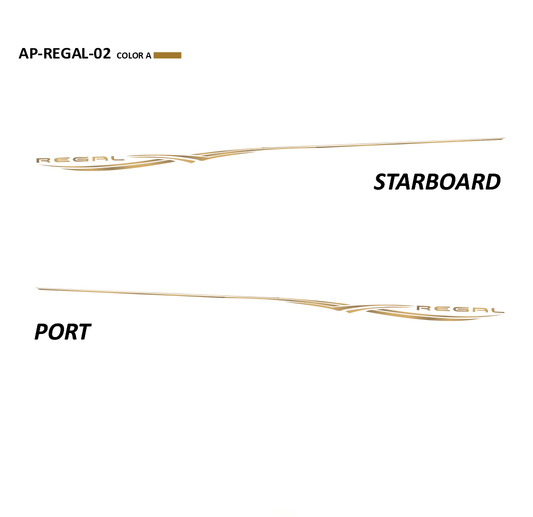 AP-REGAL-02 - Regal Series 1 Color Vinyl Boat Graphics Kit - Raceline Digital