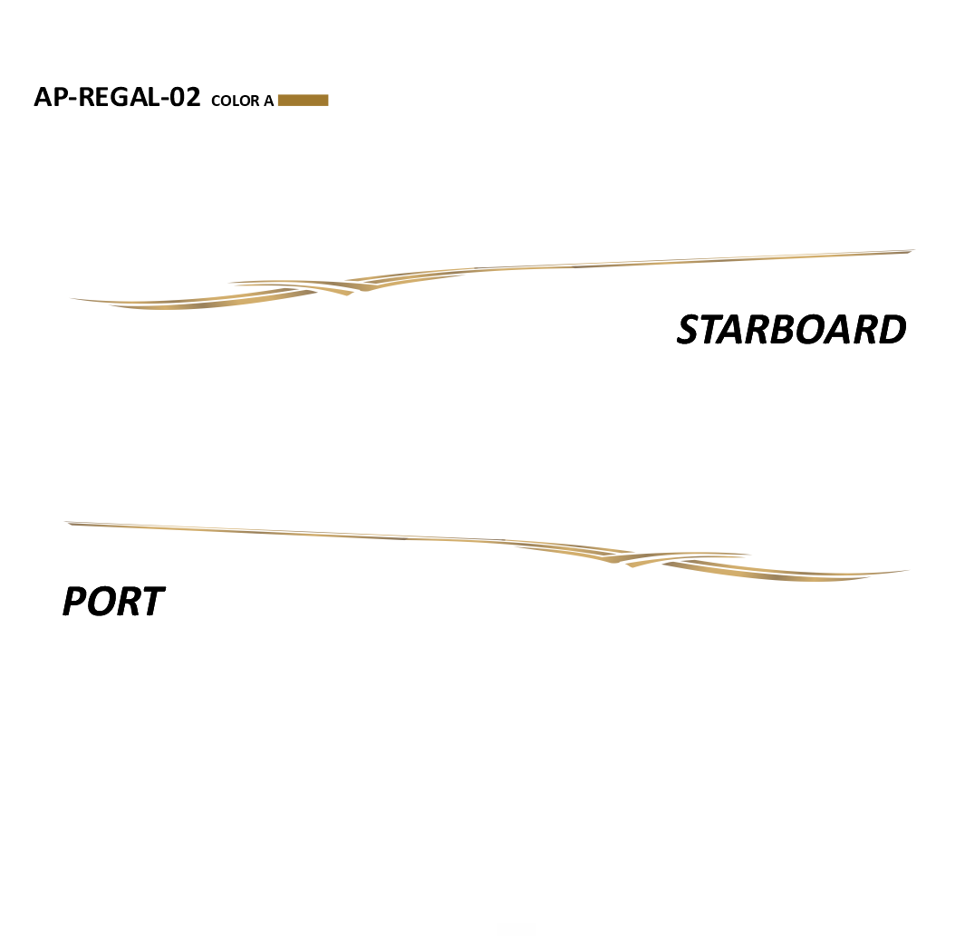 AP-REGAL-02 - Regal Series 1 Color Vinyl Boat Graphics Kit